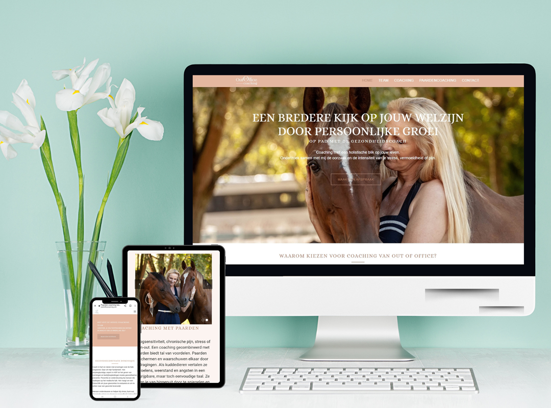 Website op maat met SEO-teksten en nieuwe huisstijl voor Out of Office Coaching uit Sint Niklaas